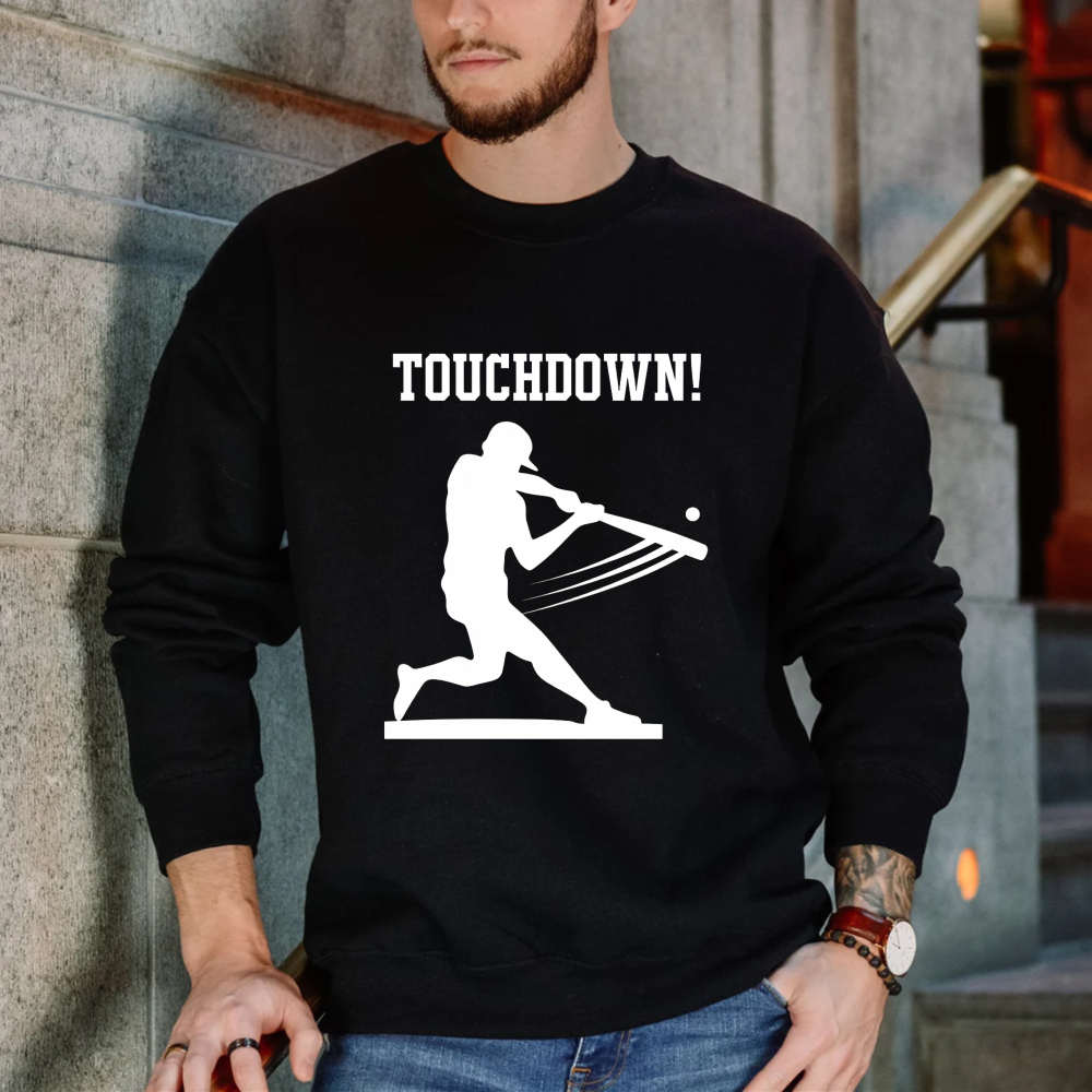 Dorawear™ Touchdown Baseball Player Silhouette Unisex Classic Sweatshirt