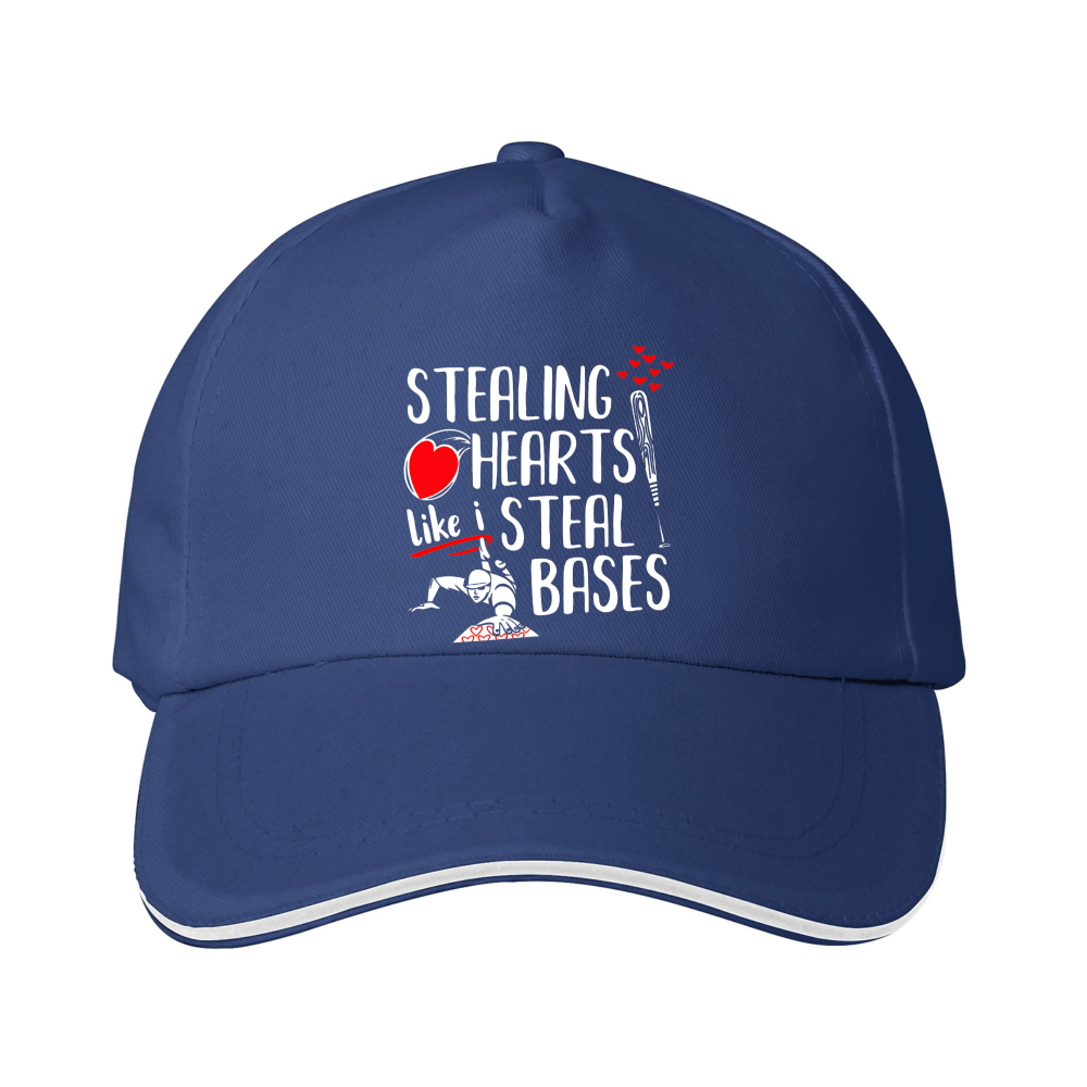 Dorawear™ Baseball Cap Stealing Hearts Like I Steal Bases With Apple And Bat Design For Sports And Casual Wear