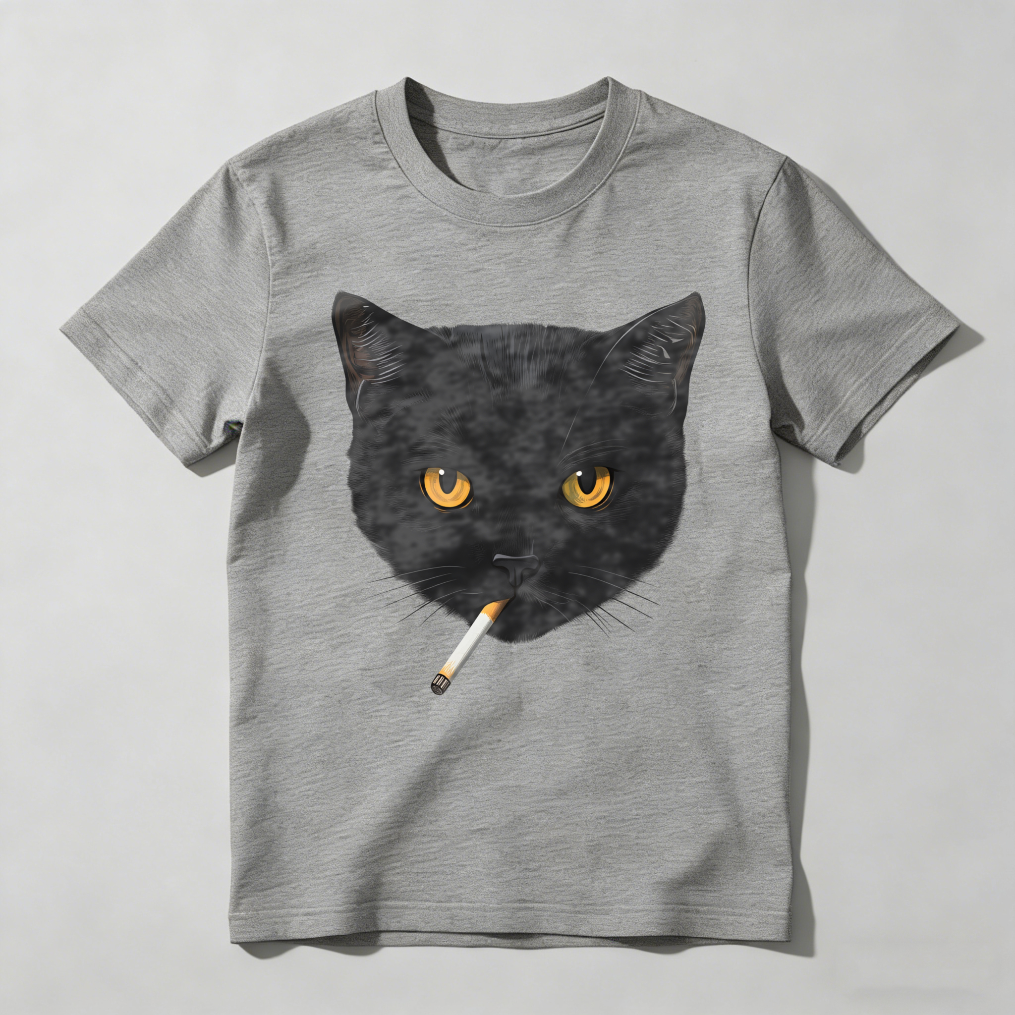 Dorawear™ Black Cat With Cigarette In Mouth T Shirt