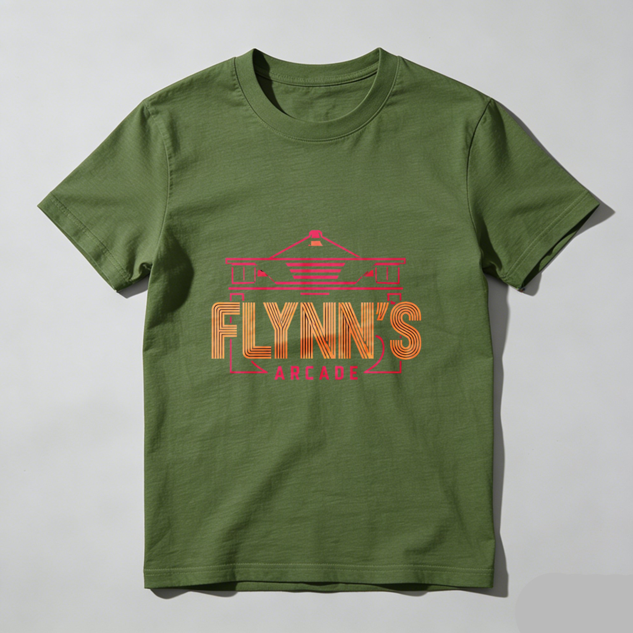 Dorawear™ Flynn's Arcade Neon Logo Pure Cotton Short Sleeve T Shirt-Dorawear