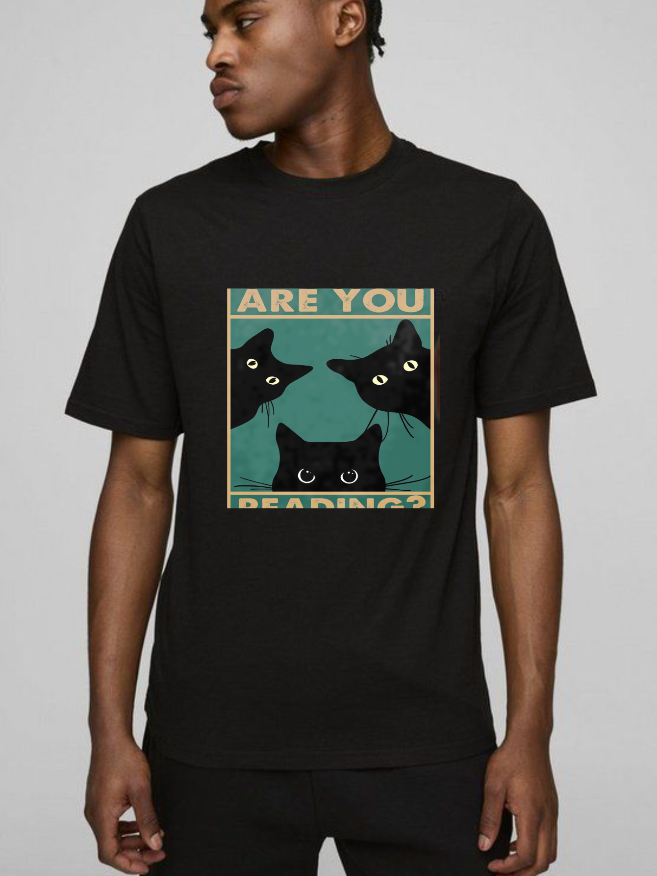 Dorawear™ Are You Reading Three Black Cats T Shirt