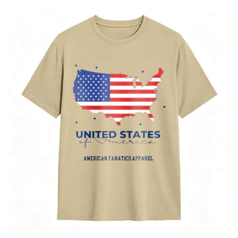 United States Map With American Flag Design T-shirt