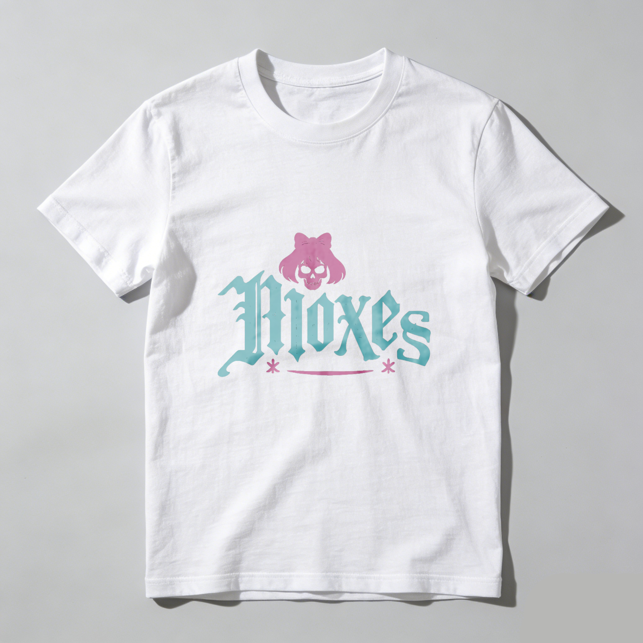 Dorawear™ Moxes Pink Skull Logo Pure Cotton Short Sleeve T Shirt-Dorawear