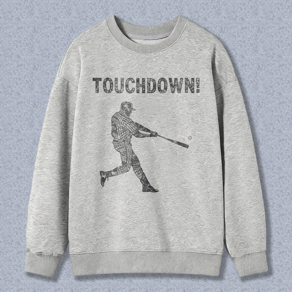 Dorawear™ Baseball Player Swinging Bat Touchdown Unisex Classic Sweatshirt
