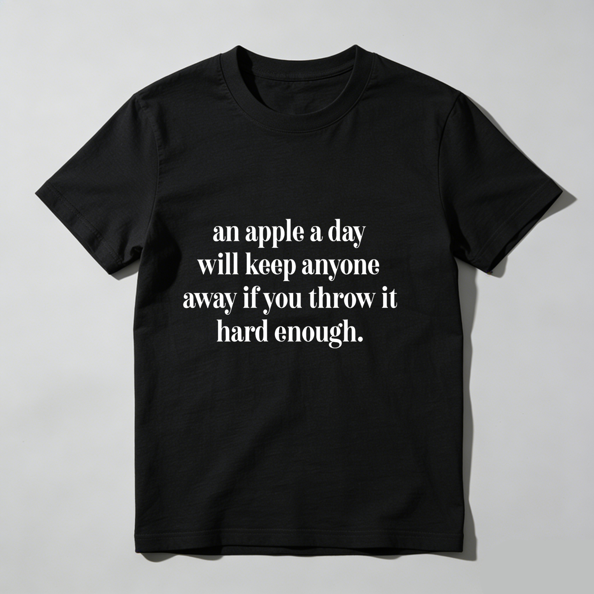 Dorawear An Apple A Day Will Keep Anyone Away If You Throw It Hard Enough T Shirt