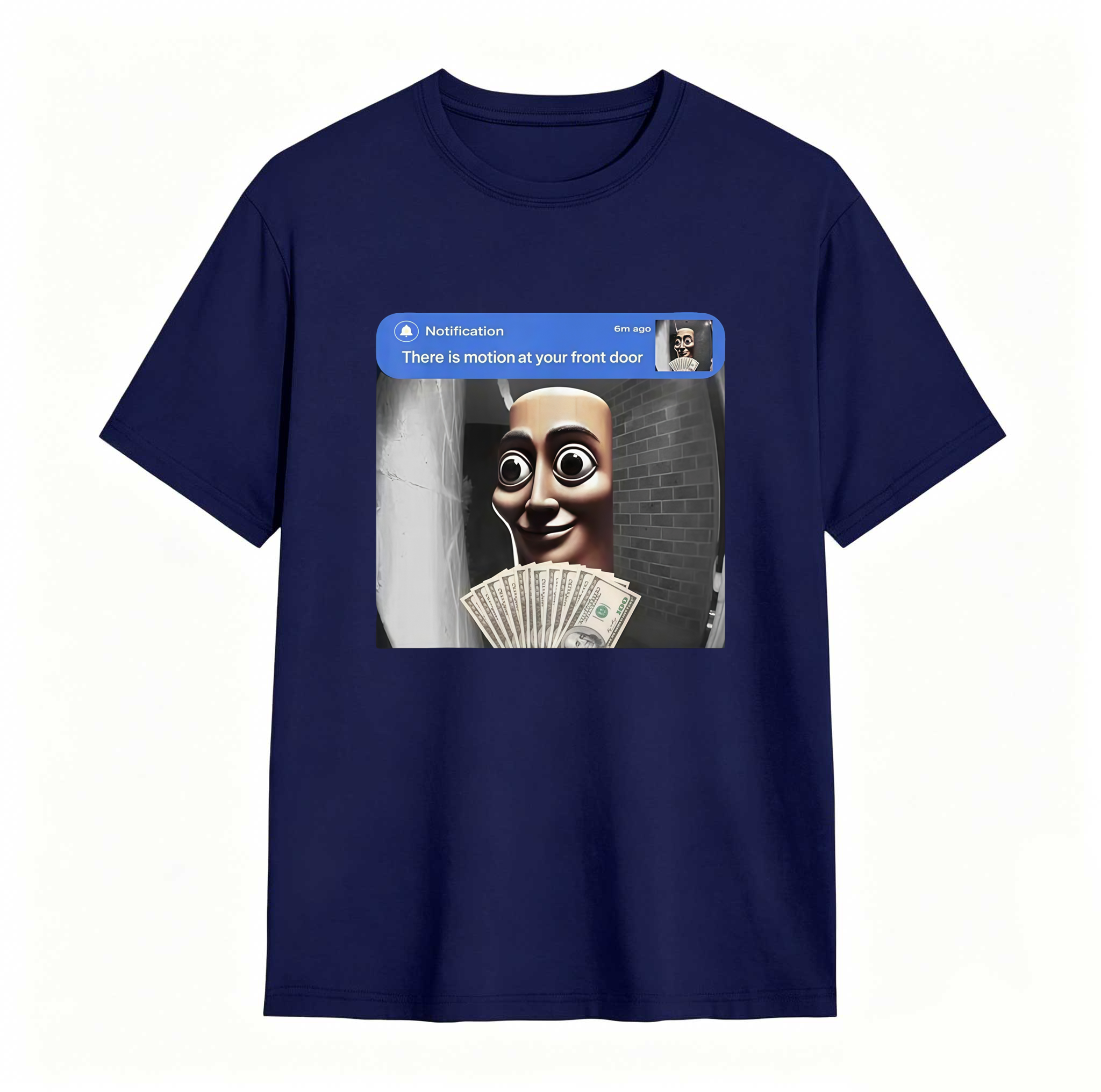  Dorawear™“There is movement at your front door” Tung Tung Tung Sahur meme cotton T-shirt