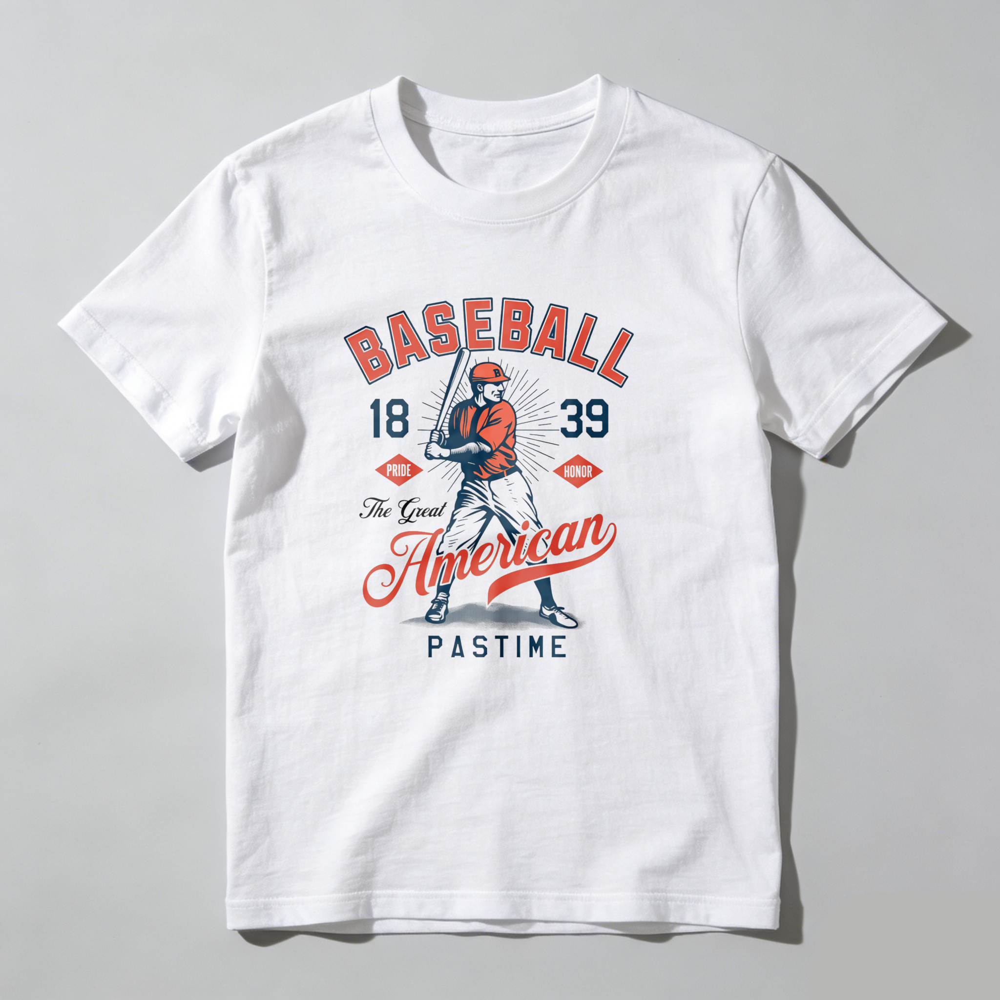 Dorawear™Baseball American Pastime 1839 Player Design T Shirt
