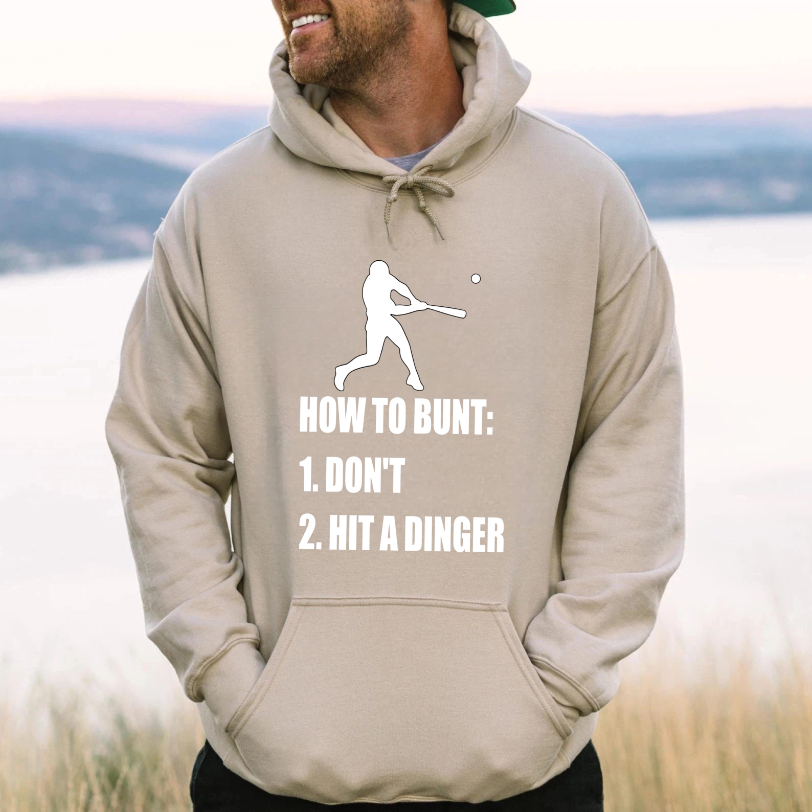 Dorawear™ How To Bunt Dont Hit A Dinger Baseball Hoodie Sweatshirt Funny Sports Gift For Men Women Unisex Casual Wear-Dorawear
