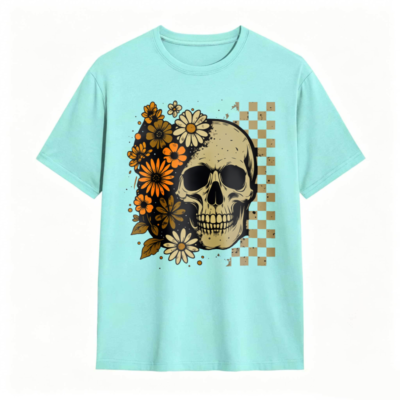 Dorawear™ Floral Skull Design Unisex Classic T-shirt