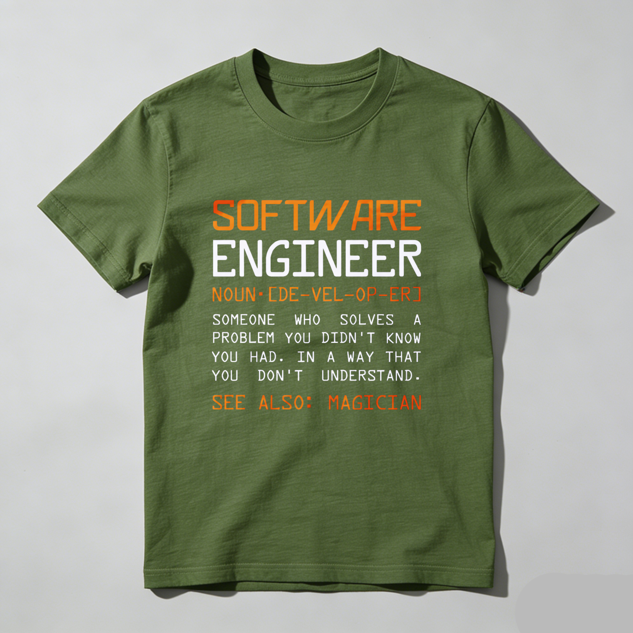 Dorawear Software Engineer Definition Pure Cotton Short Sleeve T Shirt