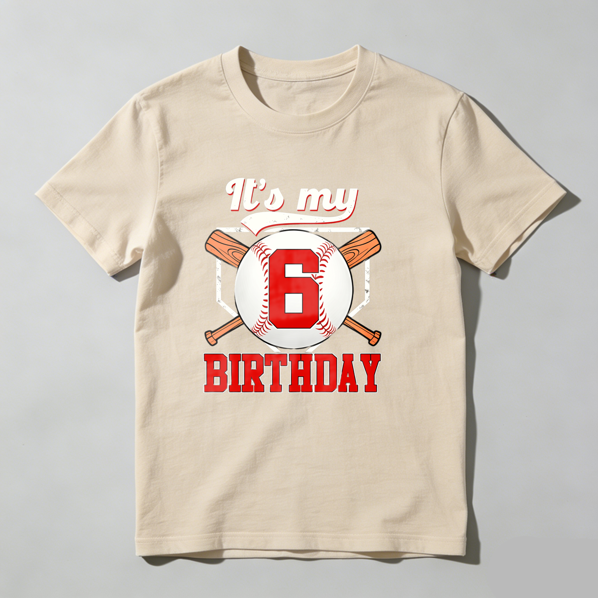 Dorawear™ It's My 6 Birthday Baseball Design T Shirt