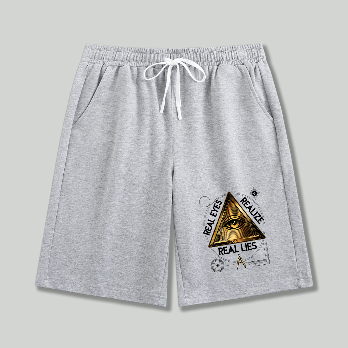 Dorawear™ All Seeing Eye Symbol Real Eyes Realize Real Lies Shorts-Dorawear