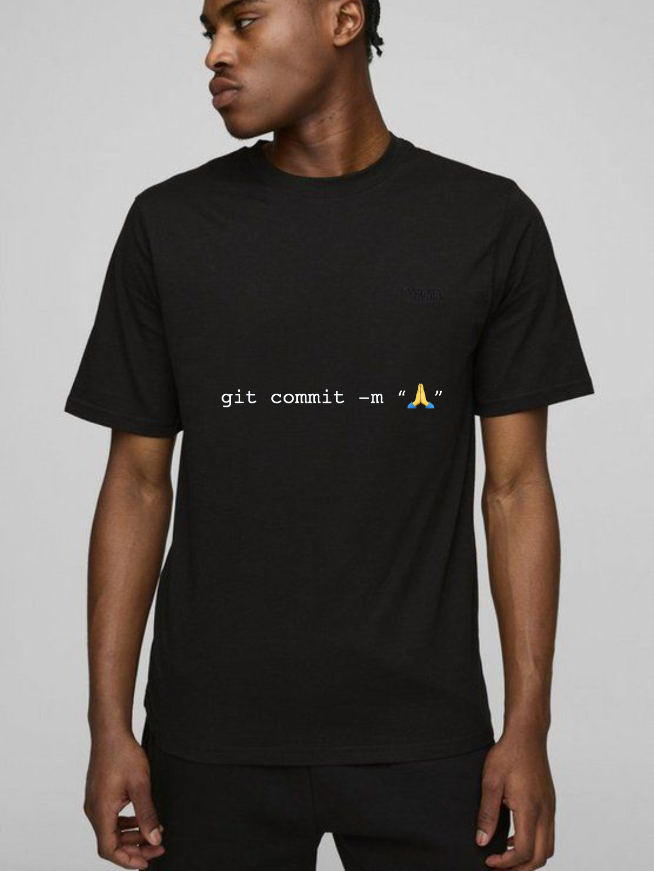 Dorawear Git Commit Emoji Pure Cotton Short Sleeve T Shirt