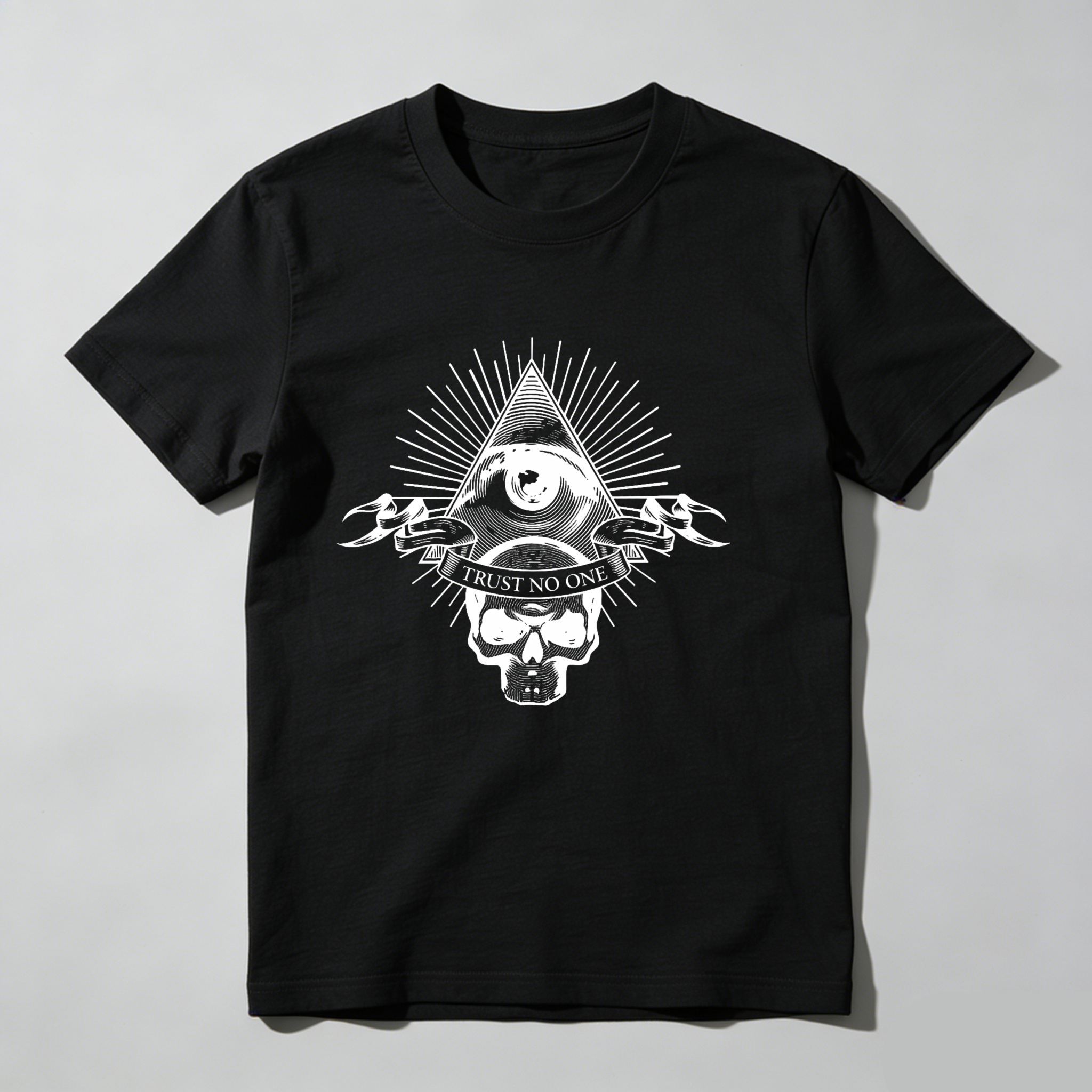 Dorawear™All Seeing Eye Skull Pyramid Symbol  T Shirt