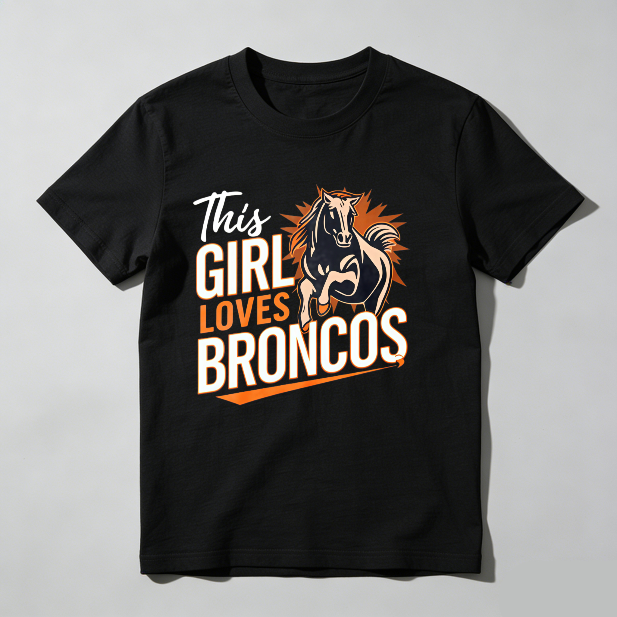 Dorawear™  This Girl Loves Broncos Horse T Shirt