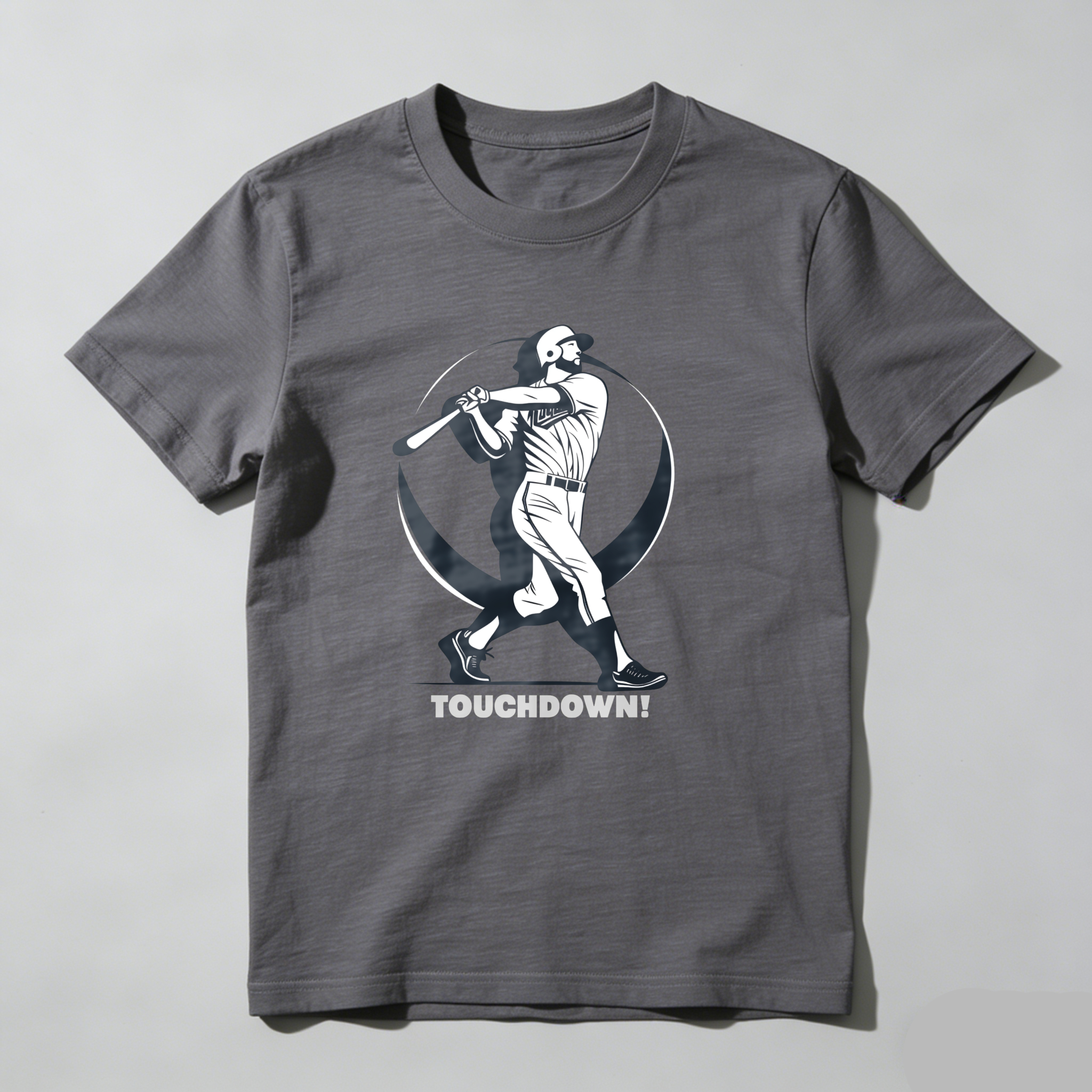 Dorawear™ Baseball Player Swinging Bat Touchdown  T Shirt