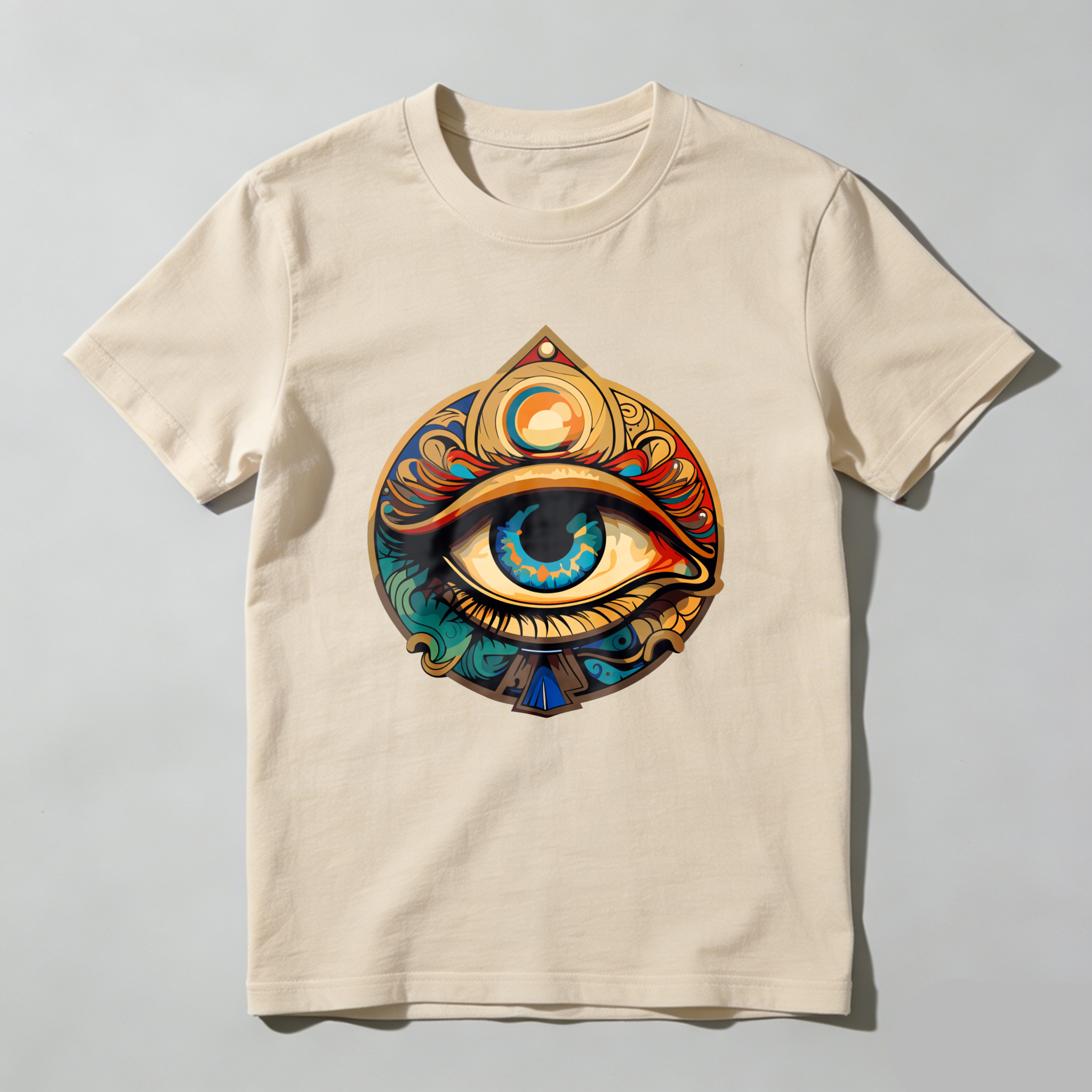 Dorawear™ Eye Symbol With Ornate Design And Colorful Details T Shirt