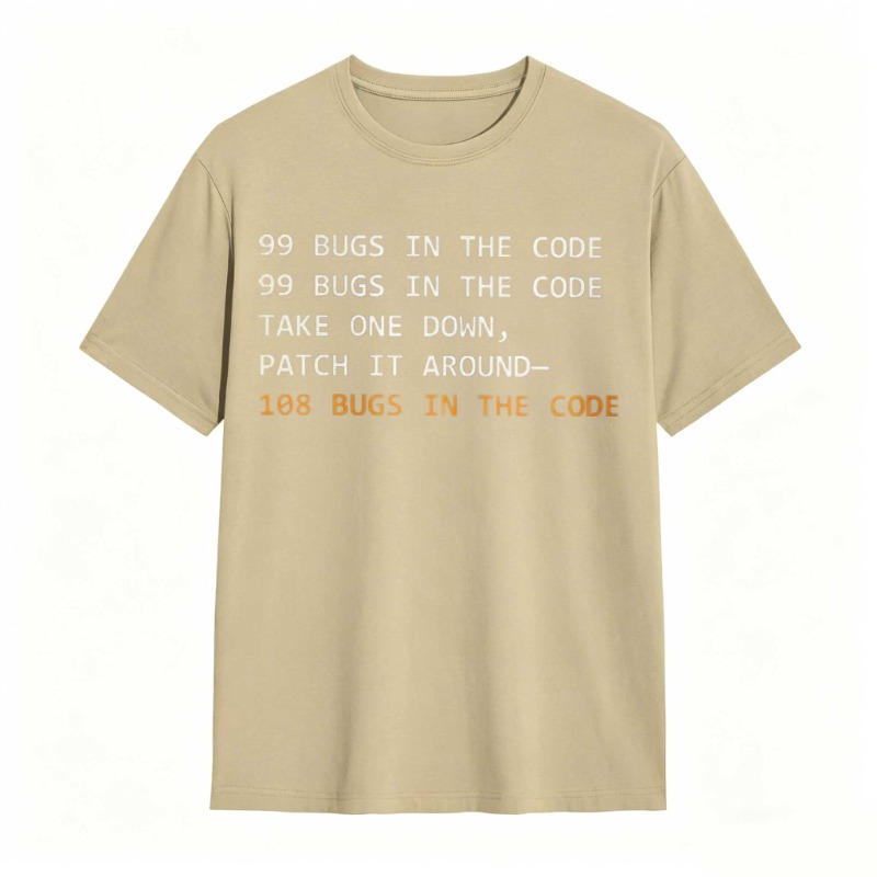 Dorawear™   99 Bugs In The Code Take One Down Patch It Around 108 Bugs In The Code T-shirt