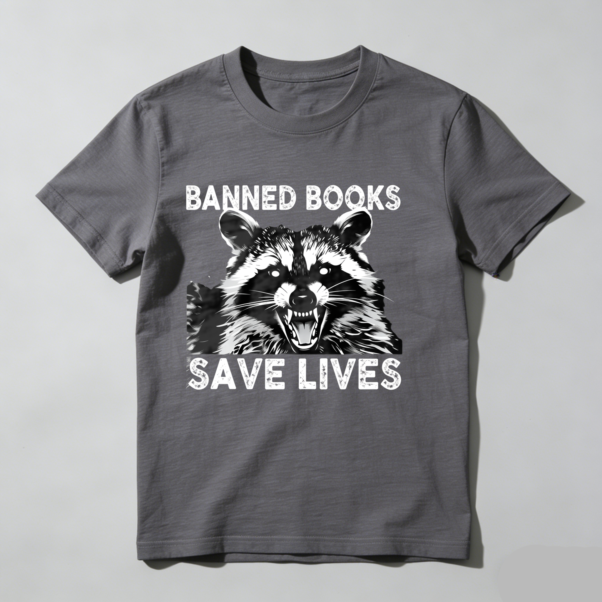 Dorawear™ Banned Books Save Lives Raccoon T Shirt