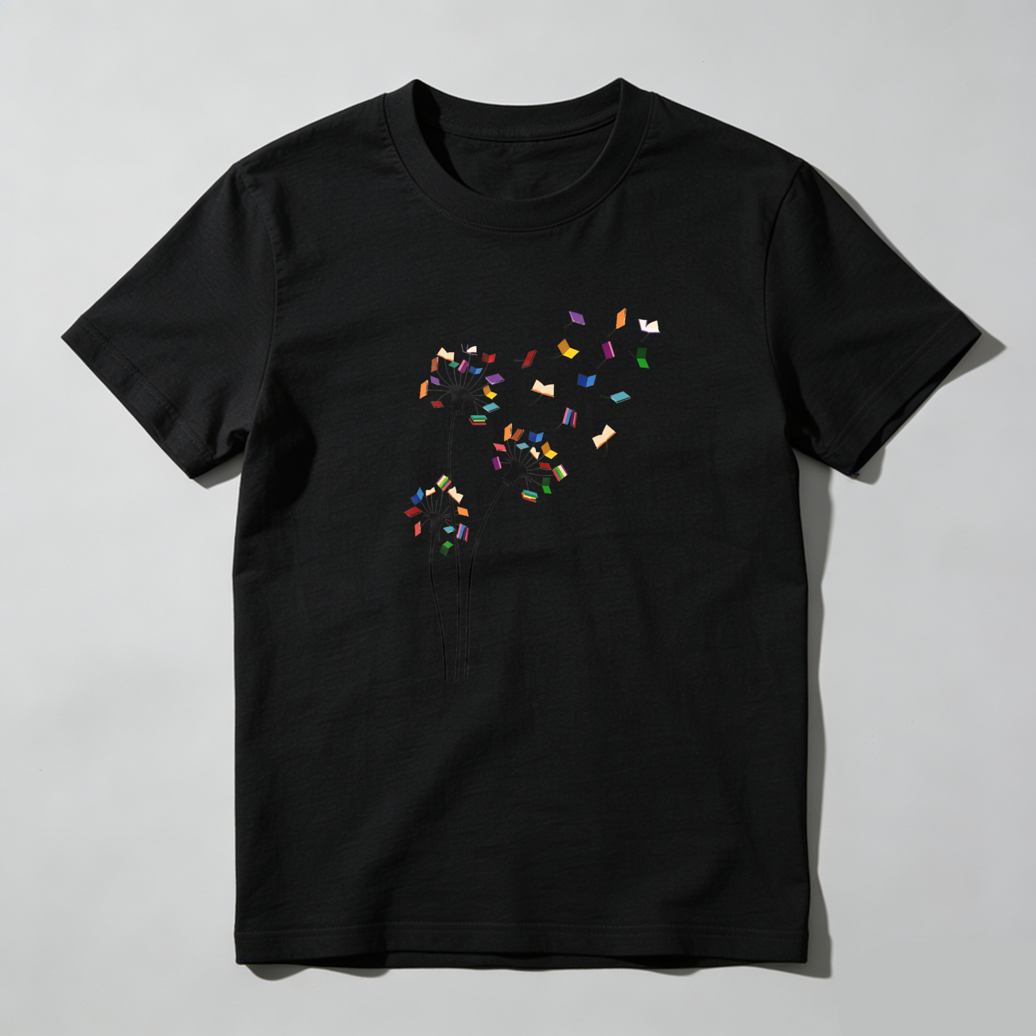 Dorawear Colorful Confetti Scattered Heart Shape Design T Shirt