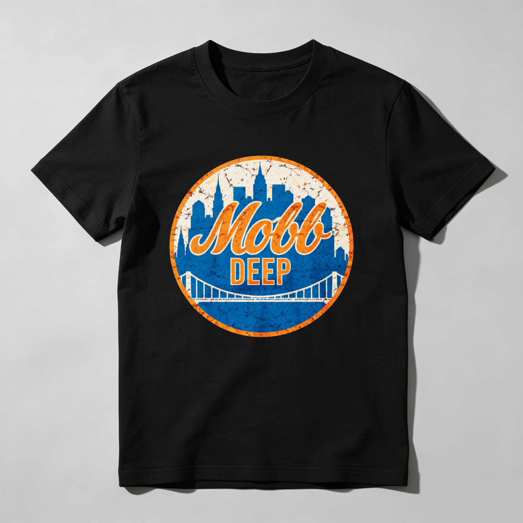 Dorawear™ Mobb Deep City Bridge Logo Pure Cotton Short Sleeve T Shirt-Dorawear