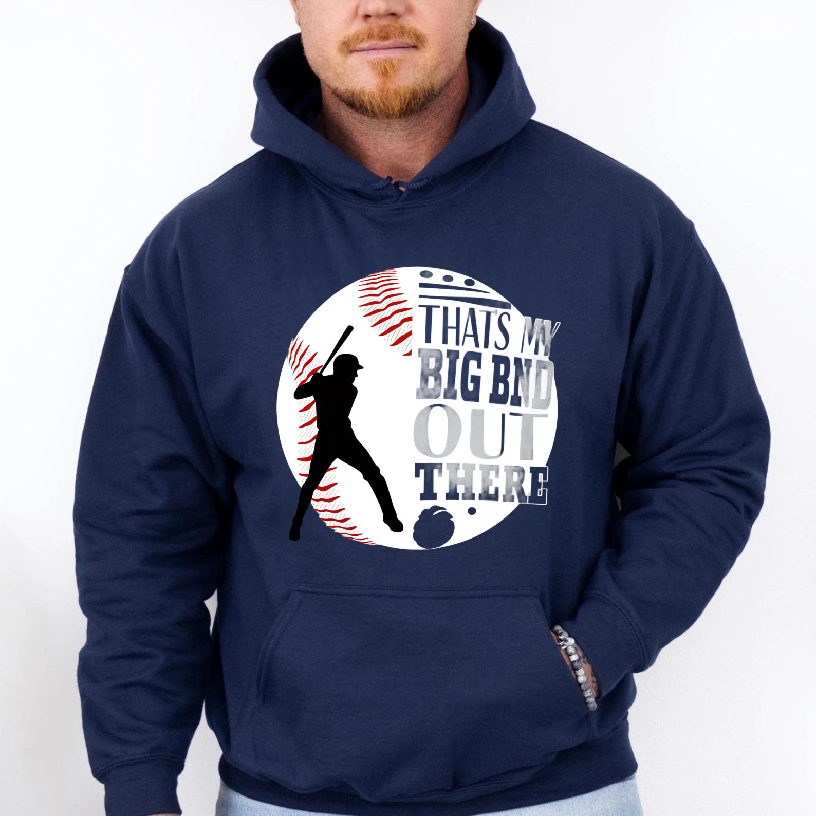 Dorawear™ Baseball Hoodie Thats My Big Bad Out There Baseball Fan Sweatshirt Sport Graphic Pullover Unisex Hooded Shirt-Dorawear