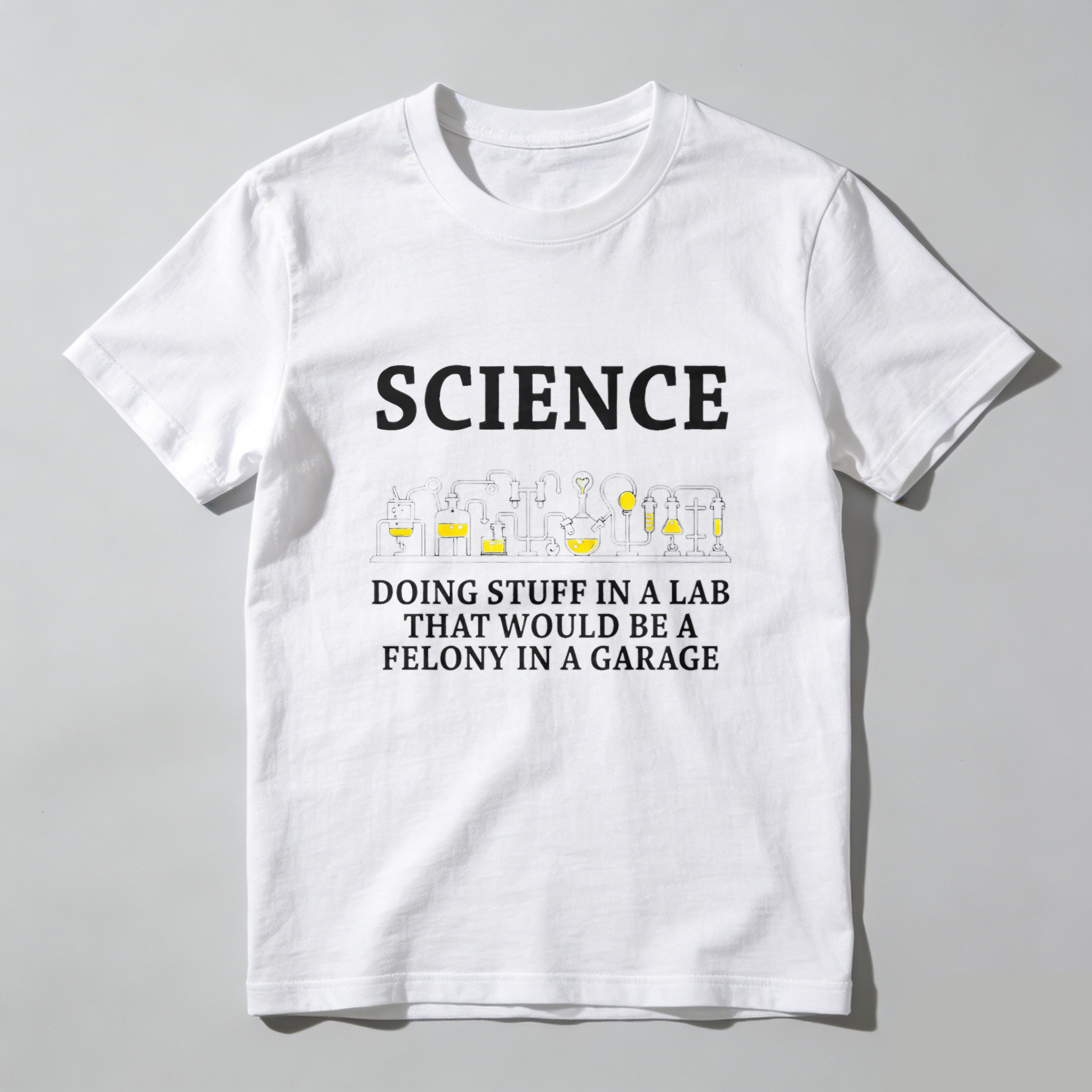 Dorawear™ Science Lab Humor Pure Cotton Short Sleeve T-Shirt-Dorawear