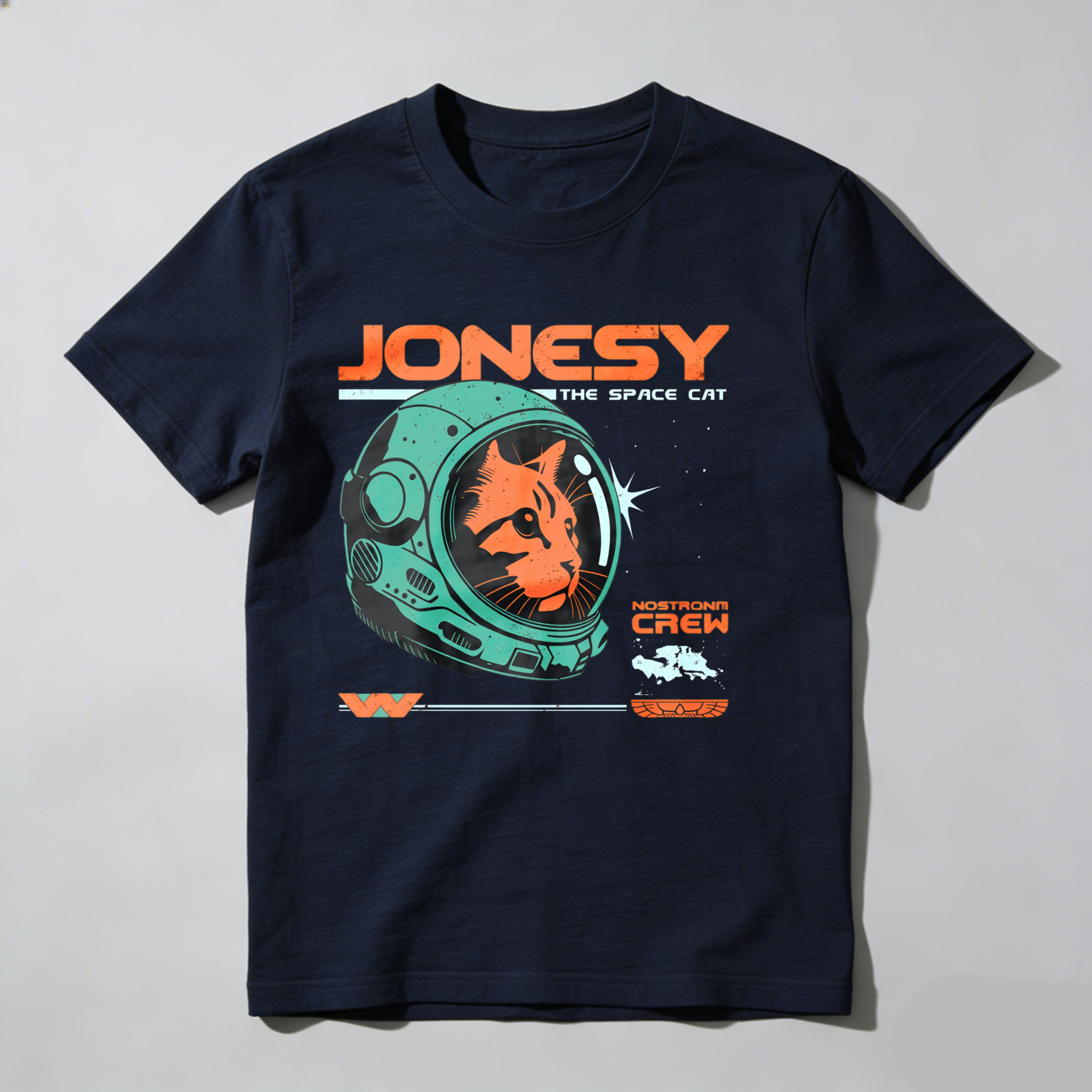 Dorawear Jonesy The Space Cat Astronaut Crew T Shirt