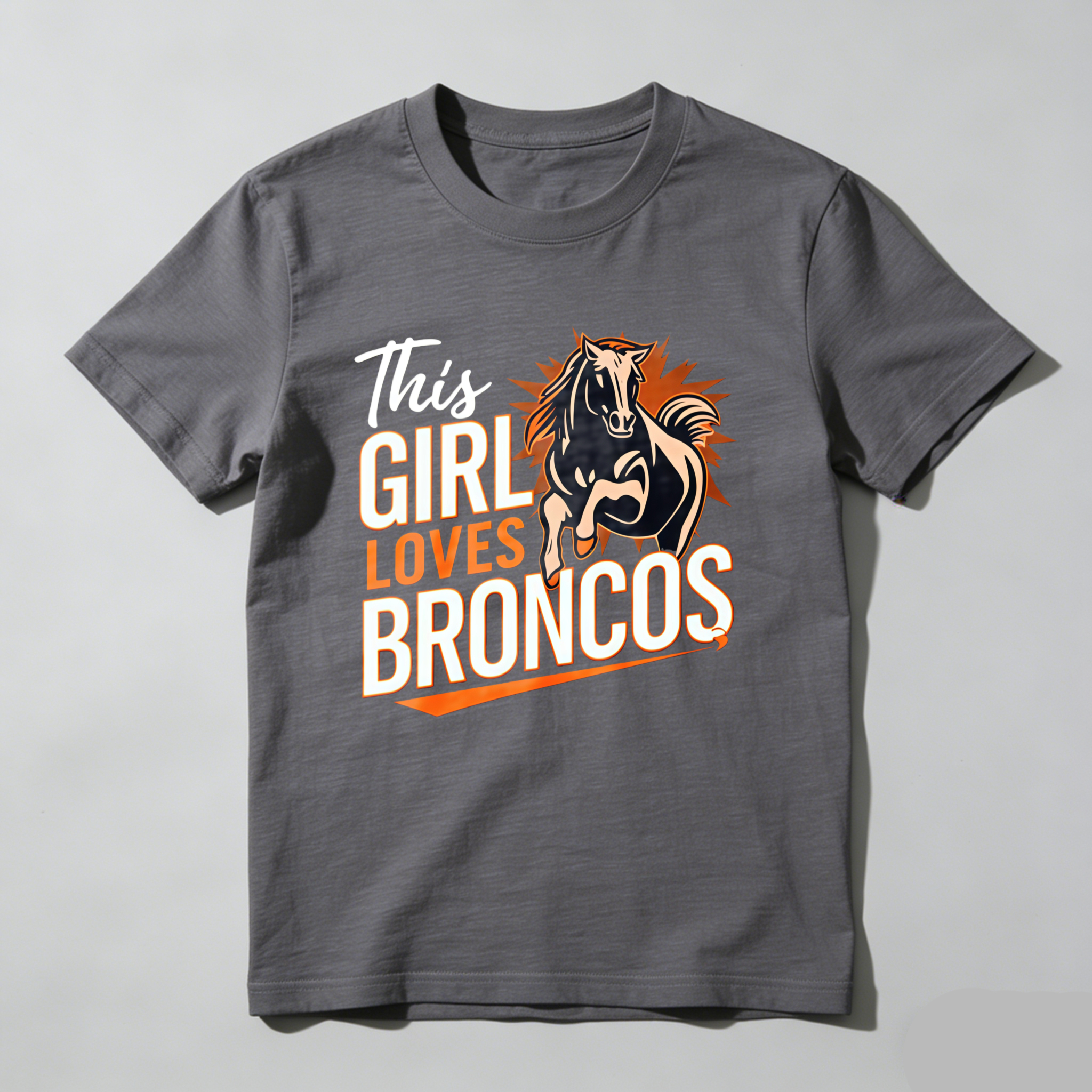 Dorawear™  This Girl Loves Broncos Horse T Shirt