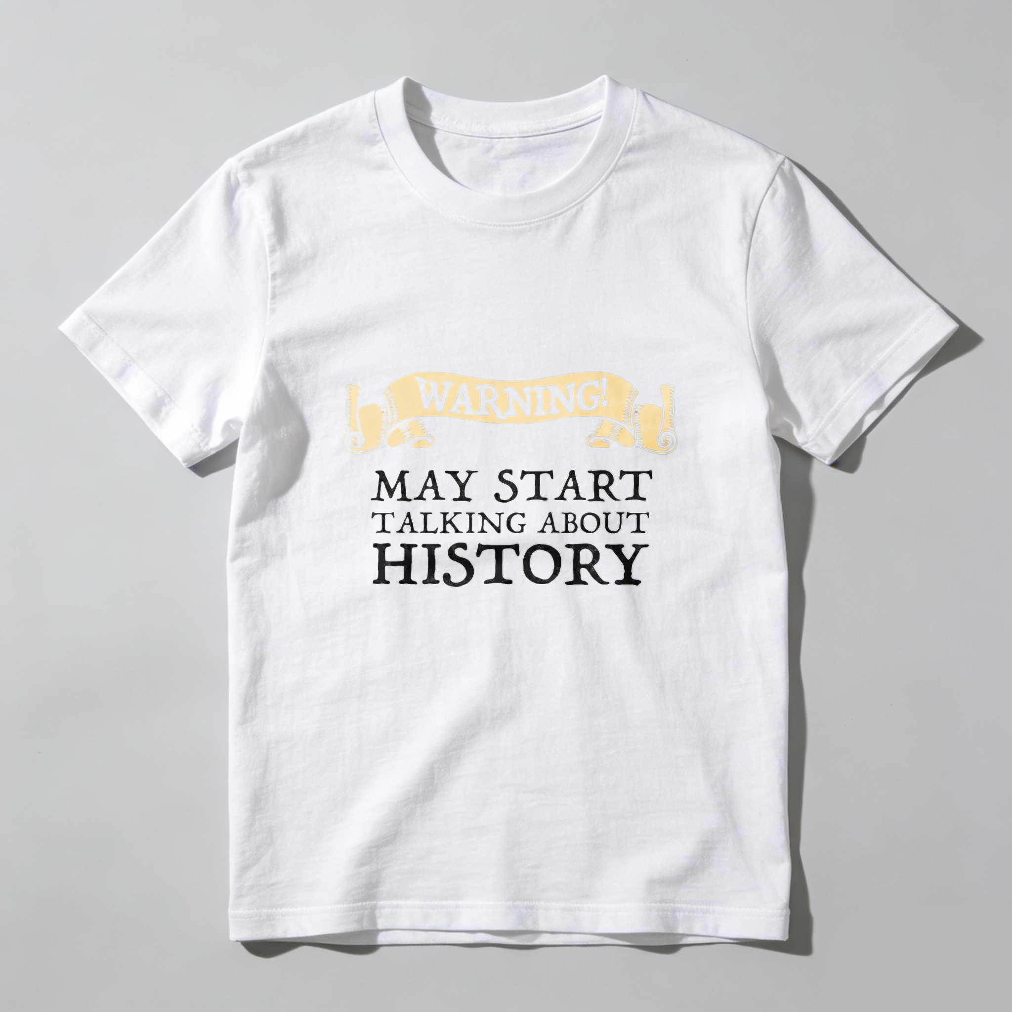 Dorawear Warning May Start Talking About History Pure Cotton Short Sleeve T Shirt