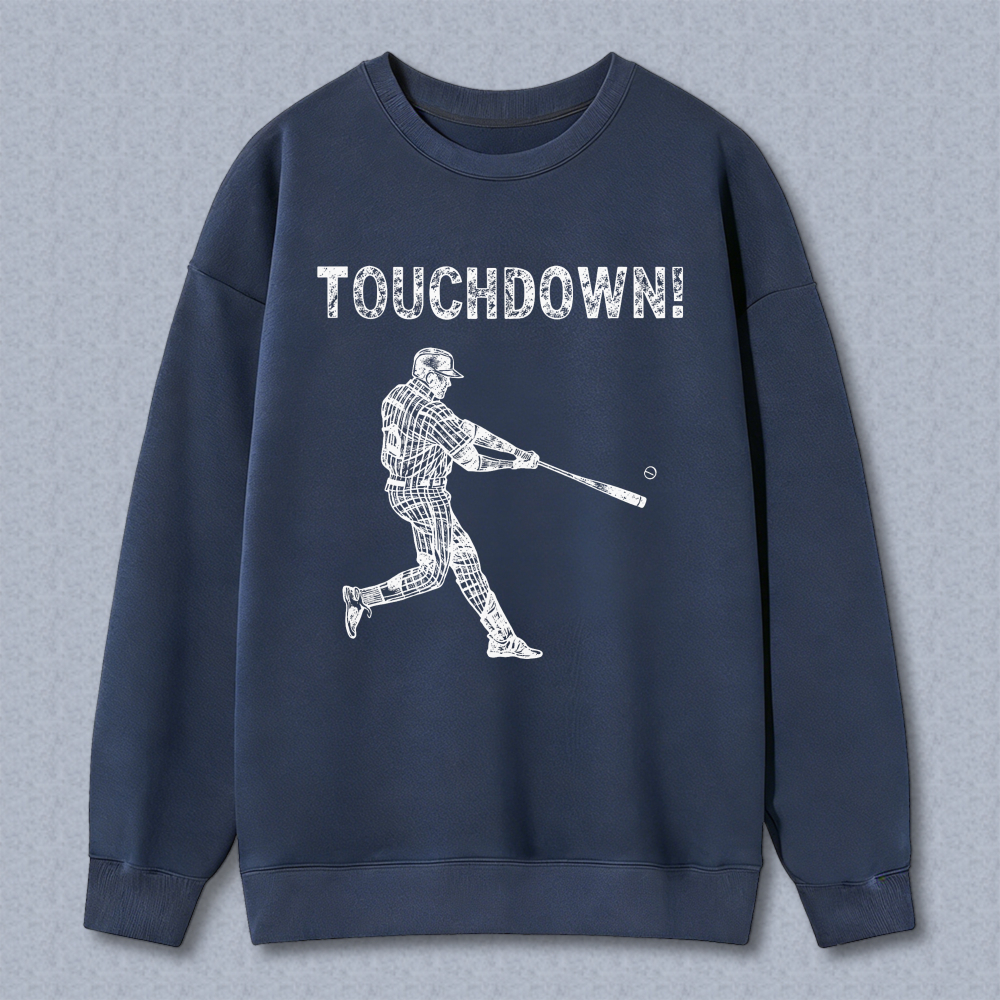 Dorawear™ Baseball Player Swinging Bat Touchdown Unisex Classic Sweatshirt