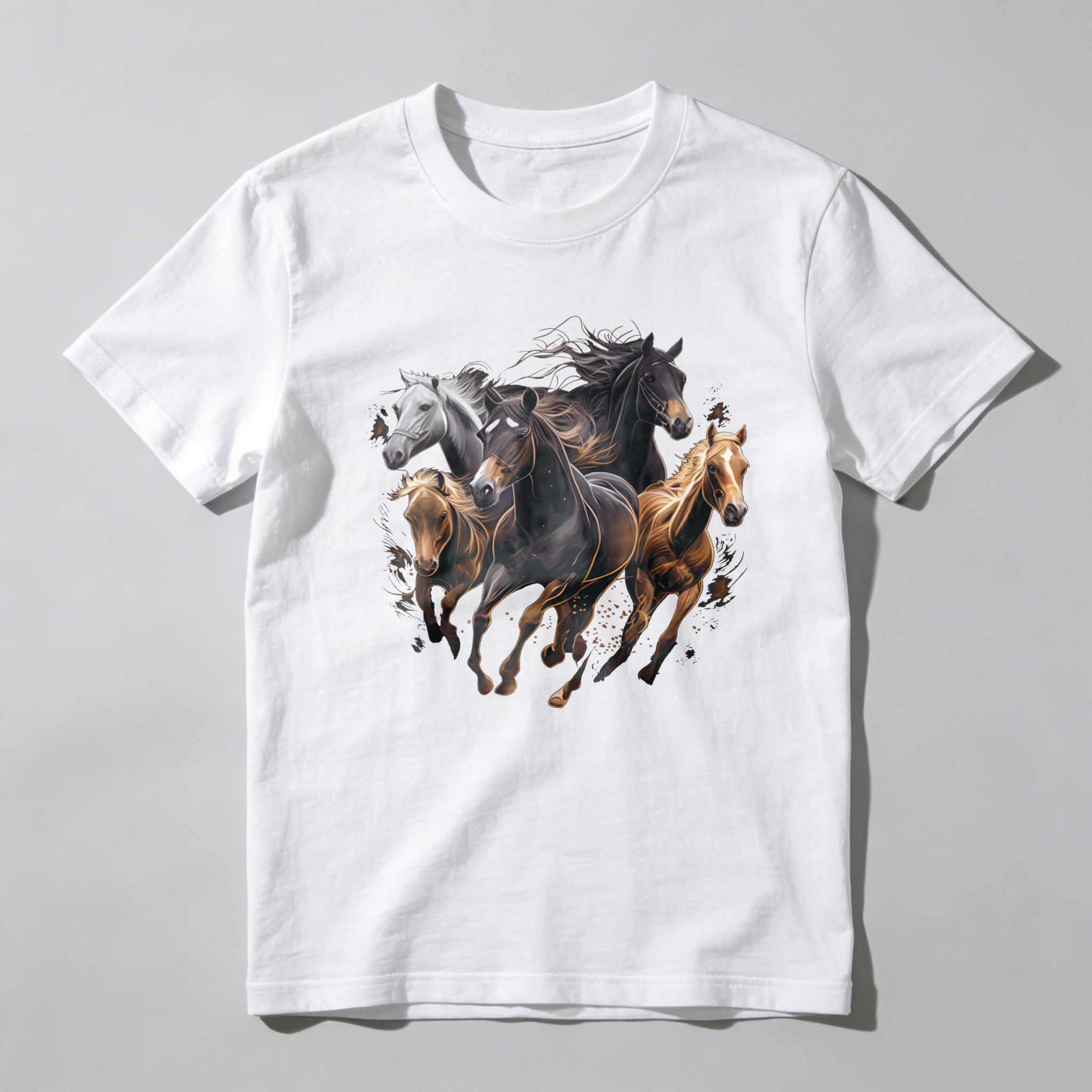 Dorawear™  Horse Gallop Dynamic Artistic Design Print T Shirt