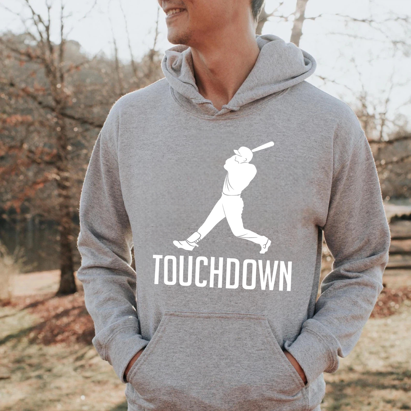 Dorawear™ Baseball Player Touchdown Hoodie Sweatshirt Sport Graphic Pullover Unisex Casual Wear