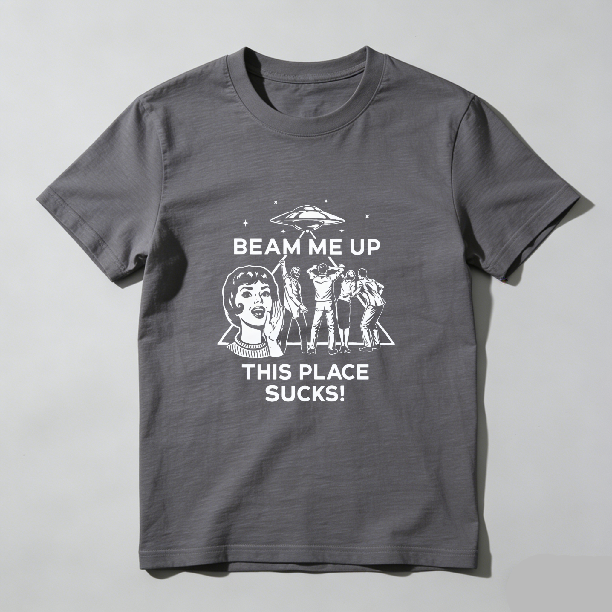 Dorawear™ Beam Me Up This Place Sucks Pure Cotton Short Sleeve T Shirt-Dorawear