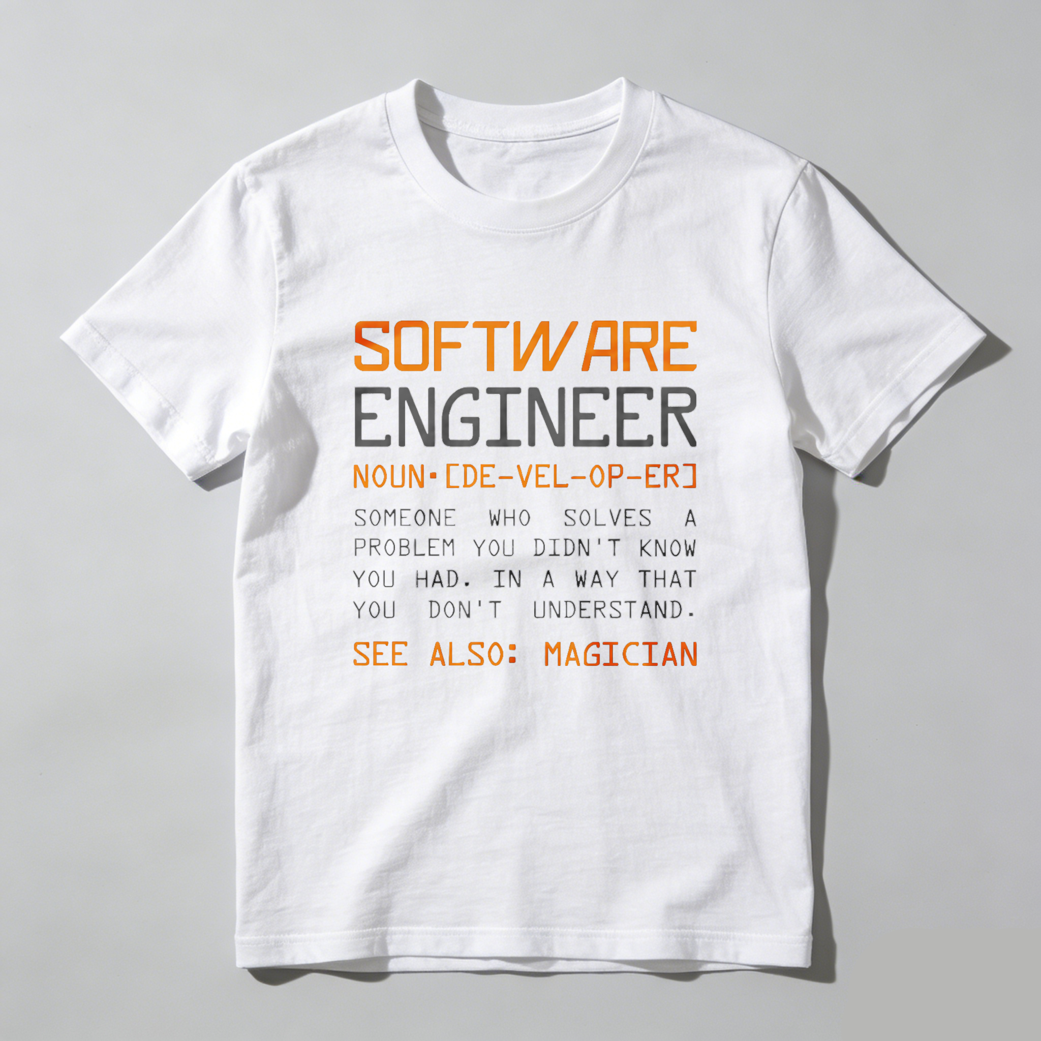 Dorawear Software Engineer Definition Pure Cotton Short Sleeve T Shirt
