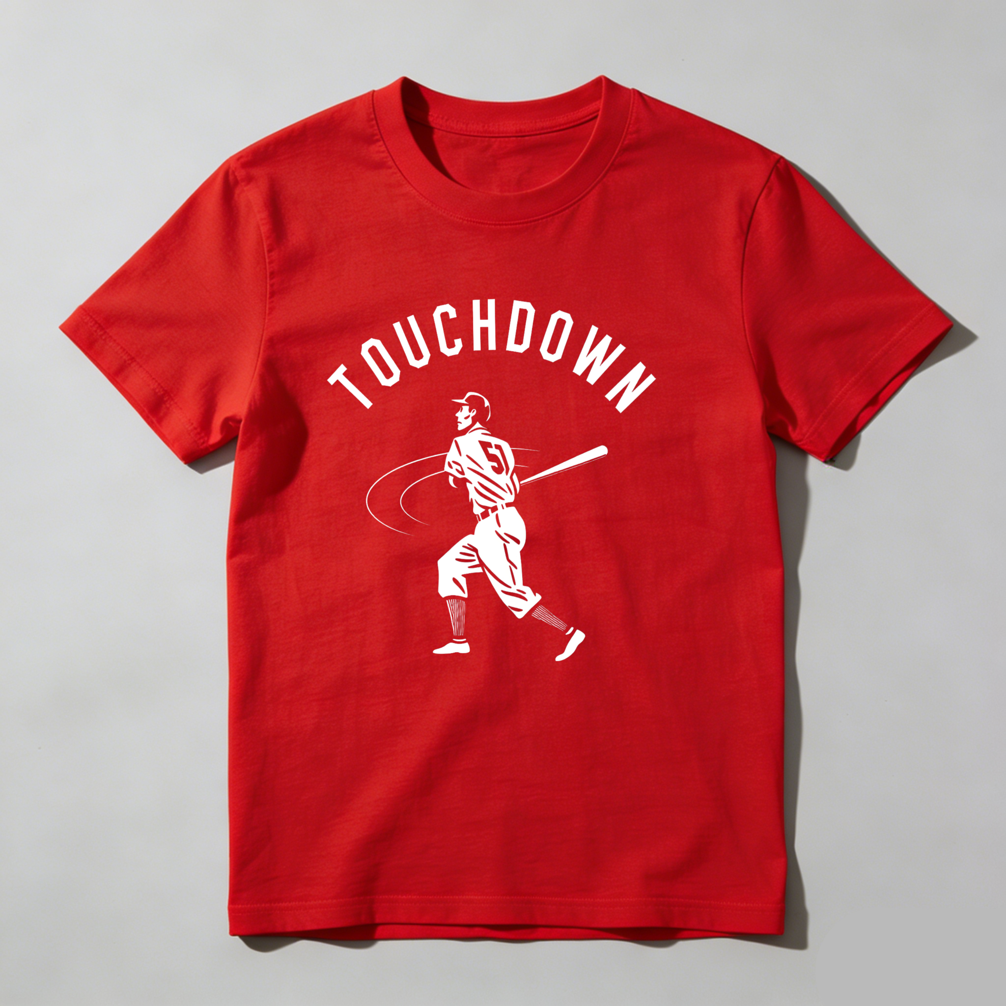 Dorawear™ Touchdown Baseball Player Swinging Bat  T Shirt