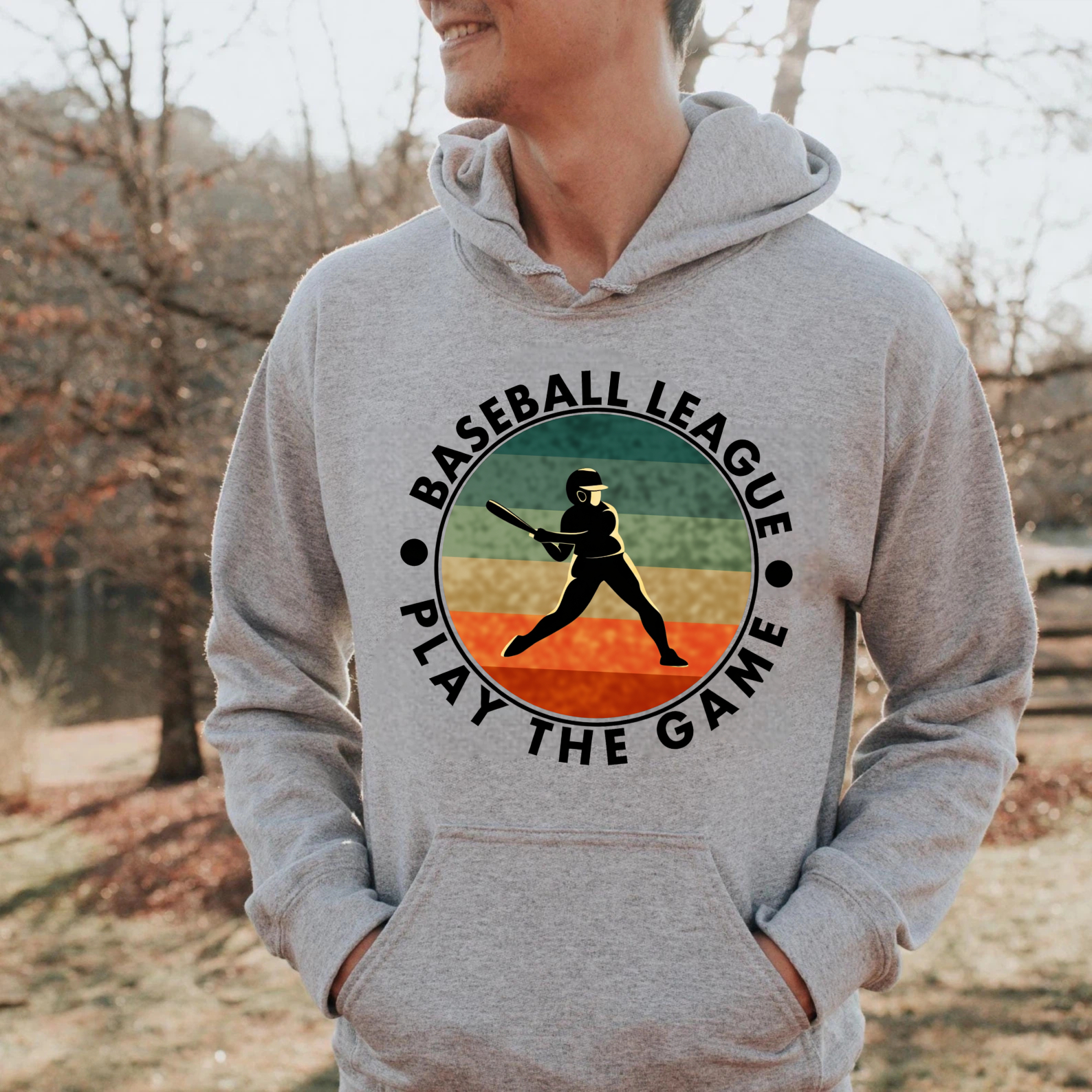Dorawear™ Baseball League Play The Game Vintage Sport Hoodie Men Women Unisex Sweatshirt Casual Wear Athletic Apparel-Dorawear