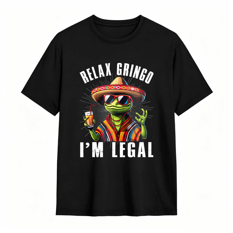 Dorawear™ Relax Gringo I M Legal Frog With Sombrero And Beer Unisex Classic T-shirt
