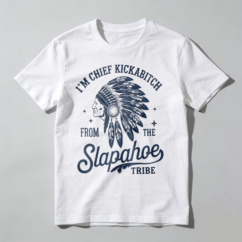 Dorawear™ I'm Chief Kickabitch From The Slapahoe Tribe T Shirt 100% cotton
