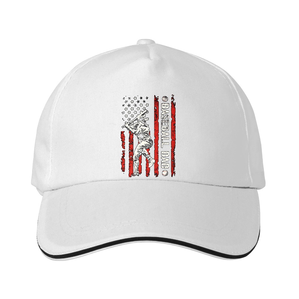 Dorawear™ Baseball Cap American Flag Baseball Player Dad Design For Sports Fans