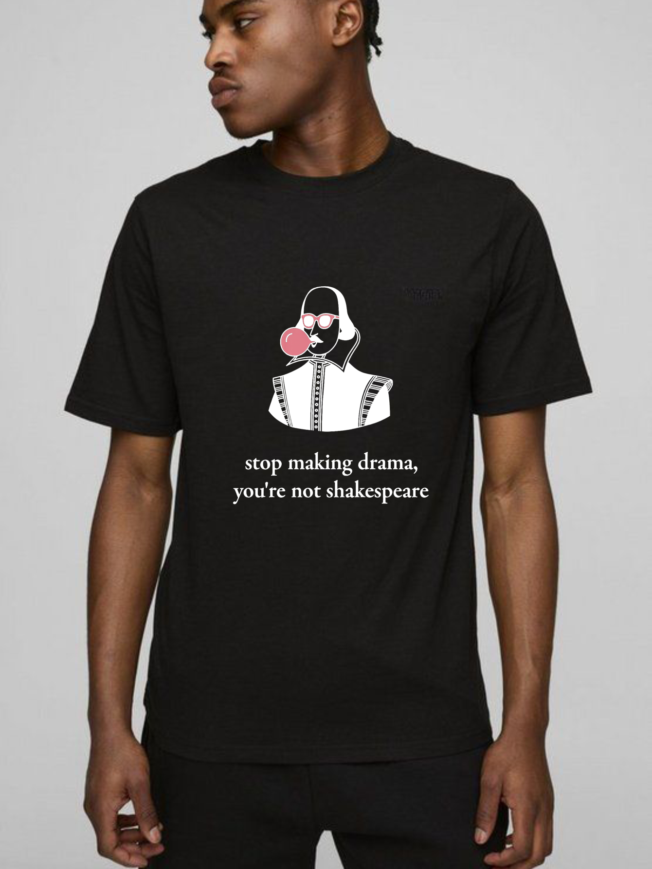 Dorawear™ Shakespeare Blowing Bubblegum With Sunglasses T Shirt