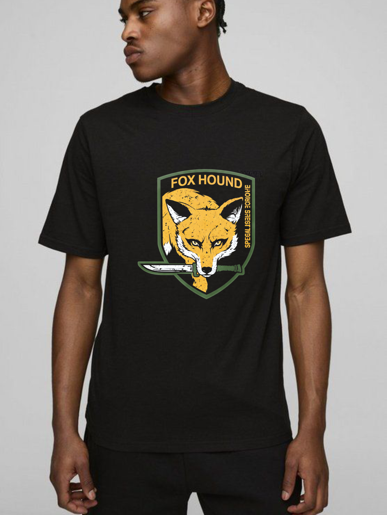 Dorawear™ Fox Hound Shield Logo Pure Cotton Short Sleeve T Shirt-Dorawear