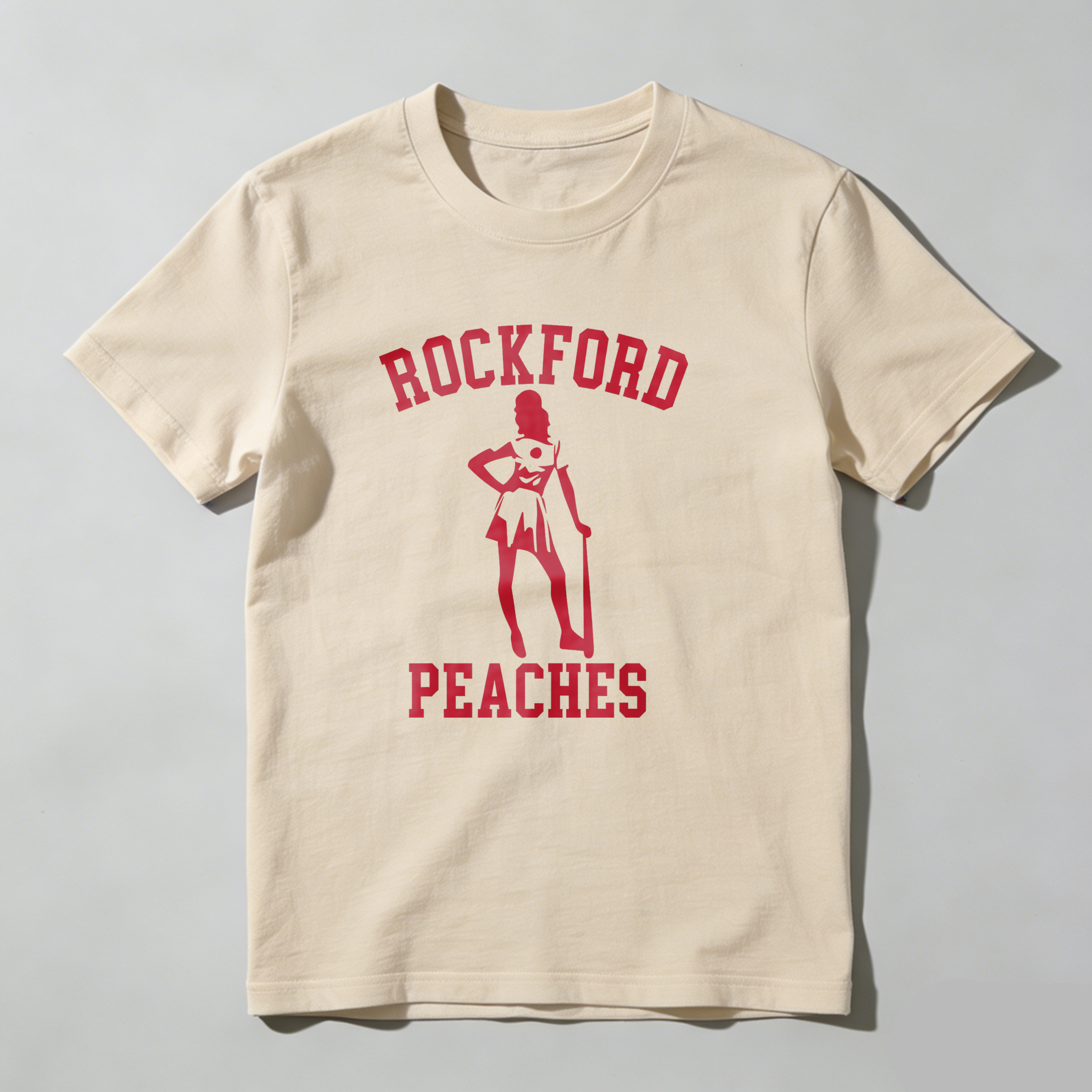 Dorawear™Rockford Peaches Baseball Team Logo T Shirt
