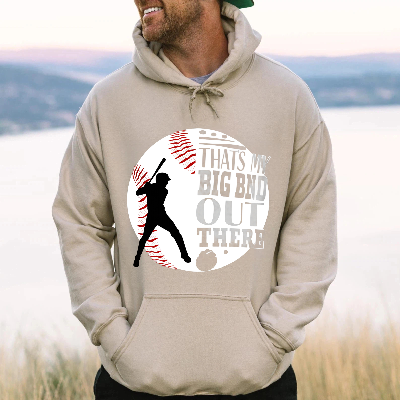 Dorawear™ Baseball Hoodie Thats My Big Bad Out There Baseball Fan Sweatshirt Sport Graphic Pullover Unisex Hooded Shirt-Dorawear