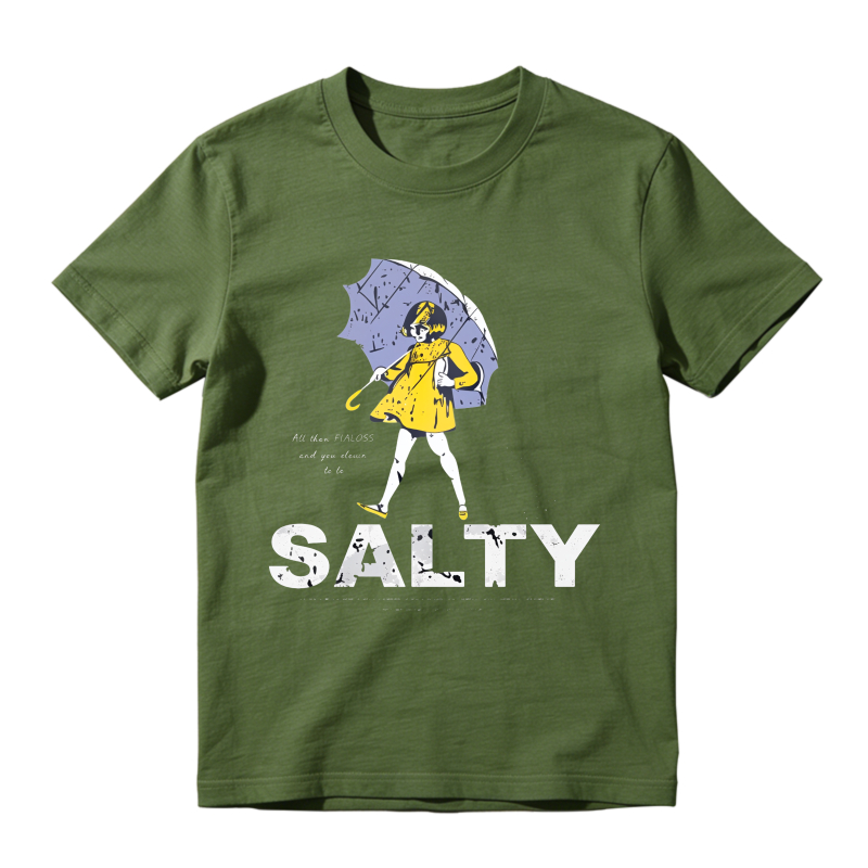 Salty Girl With Umbrella And Yellow Dress Unisex Classic T-shirt