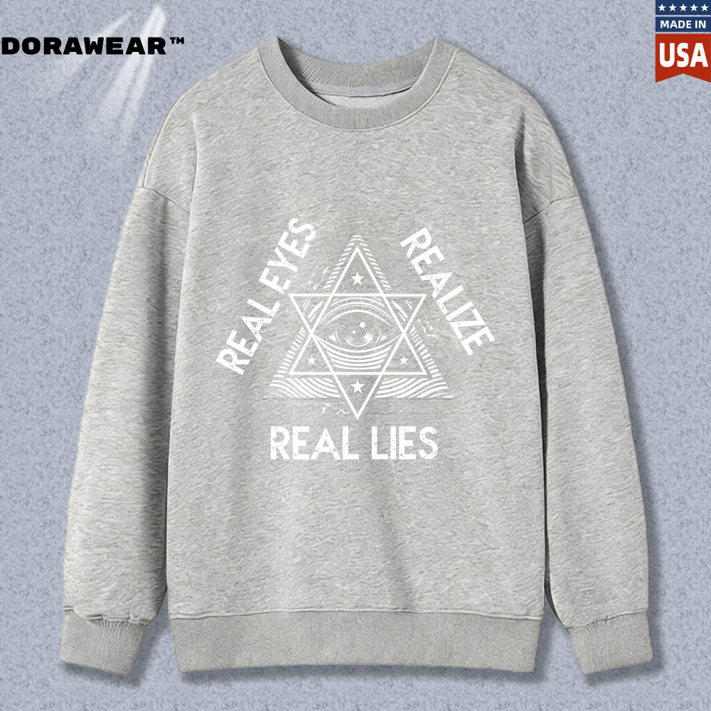 Dorawear™ All Seeing Eye Symbol Real Eyes Realize Real Lies Unisex Classic Sweatshirt(2)
