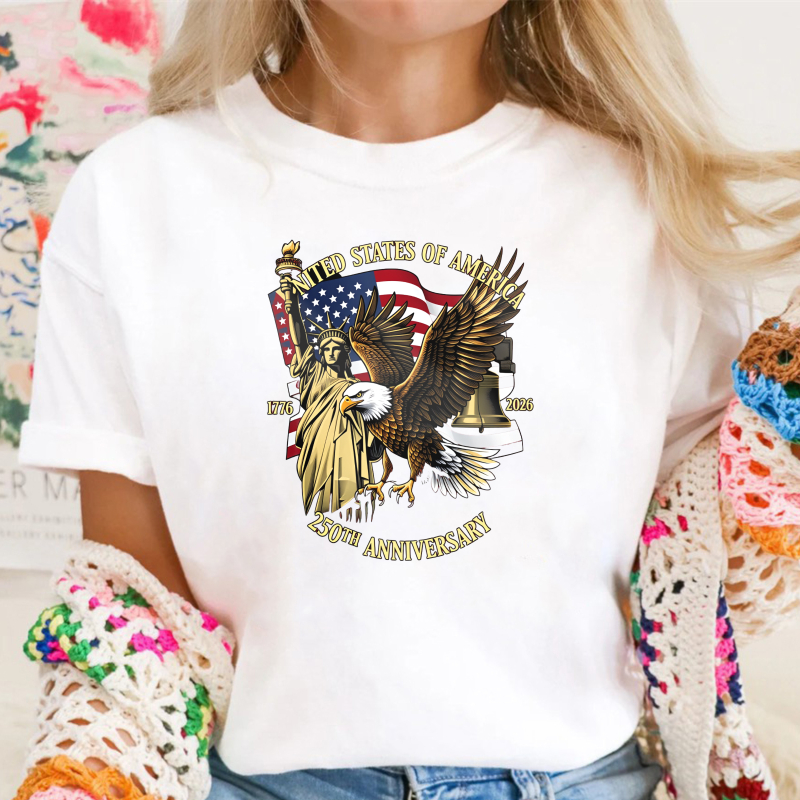 United States Of America 250th Anniversary Eagle And Flag Design Unisex Classic T-shirt