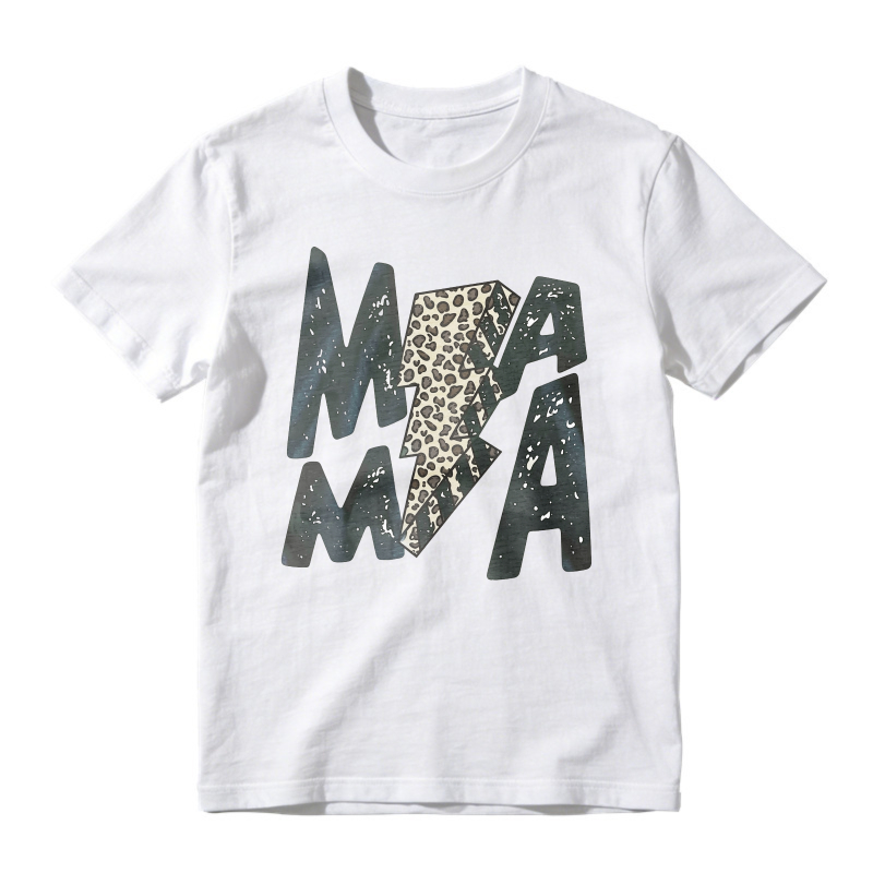 Mama Leopard Print Graphic, Unisex Classic T-shirt