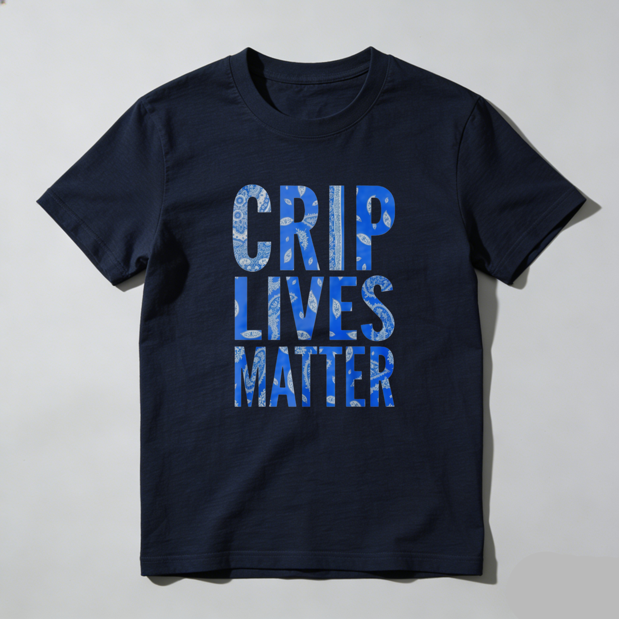 Dorawear™  Crip Lives Matter Pattern Print T Shirt