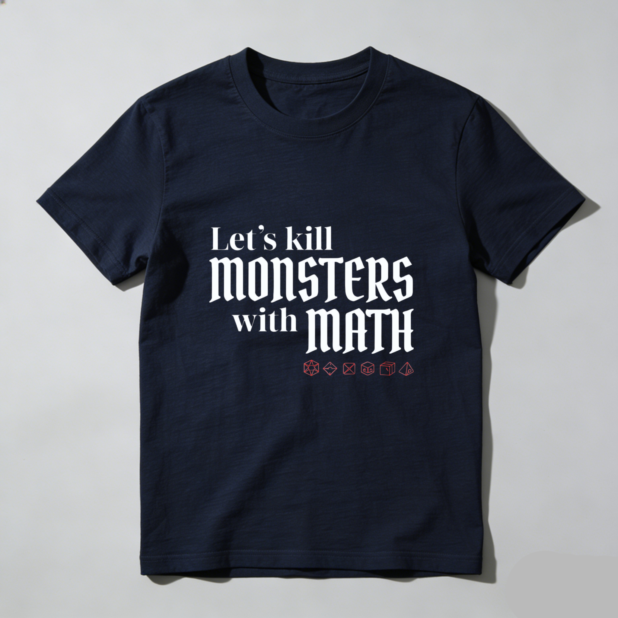 Dorawear™ Lets Kill Monsters With Math Pure Cotton Short Sleeve T Shirt-Dorawear